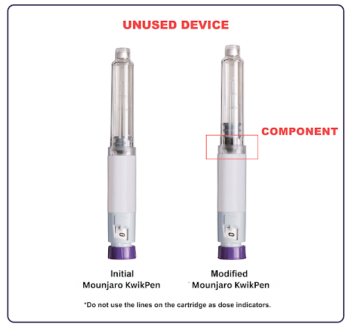 Image of modified mounjaro kwikpen